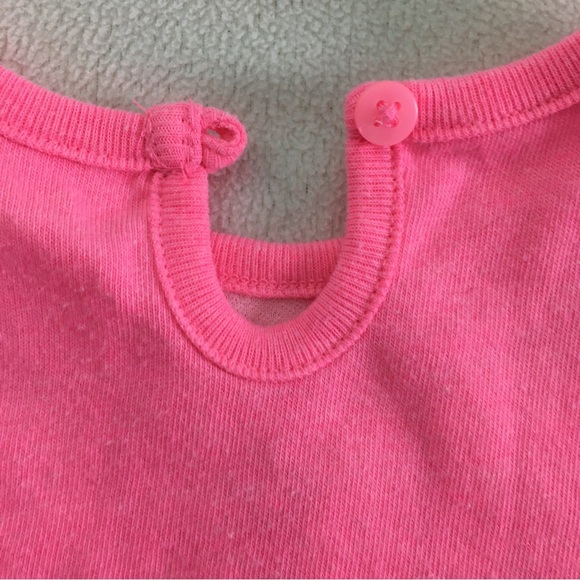 Pink and White Garanimals Onesie, Embroidered with Pom-Pom Trim - Picture 6 of 11